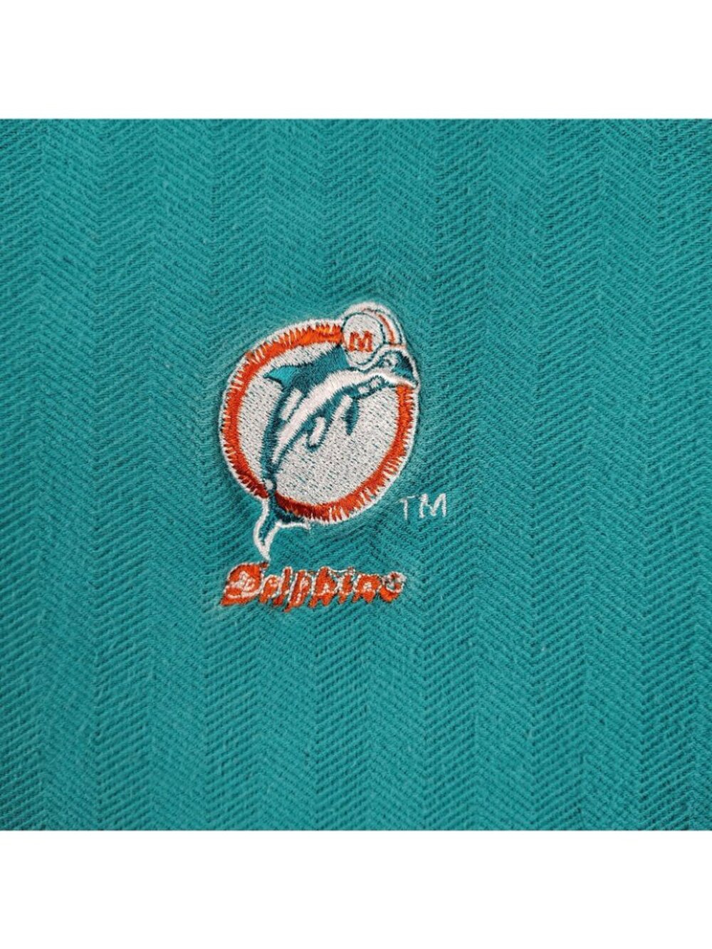 Vintage 90's Starter Miami Dolphins Polo Shirt Mens Medium Fit - Picture 4 of 8